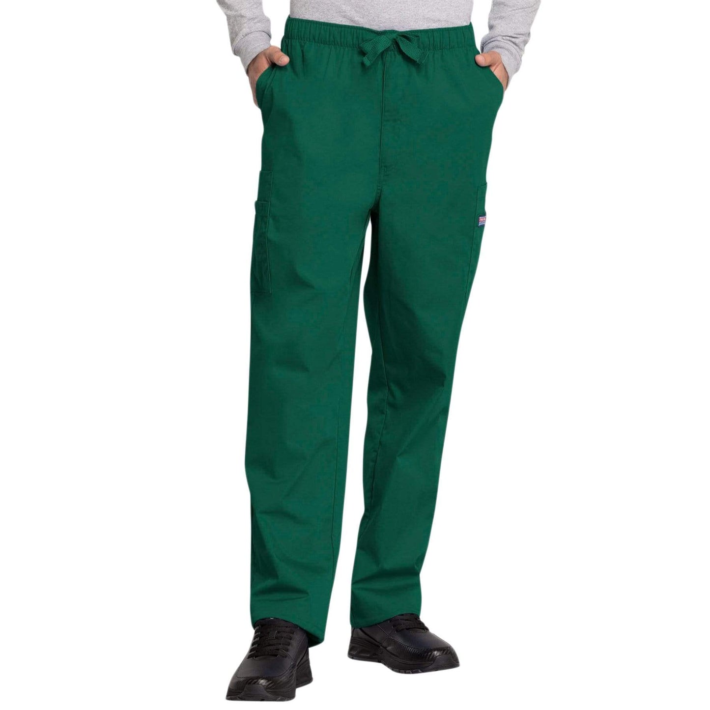 Cherokee Scrubs Pants Cherokee Workwear 4000 Scrubs Pants Mens Drawstring Cargo Hunter Green