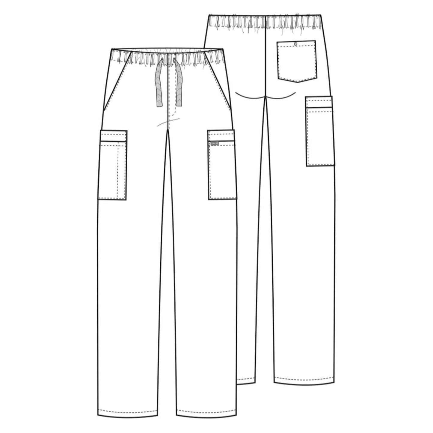 Cherokee Scrubs Pants Cherokee Workwear 4000 Scrubs Pants Mens Drawstring Cargo Hunter Green