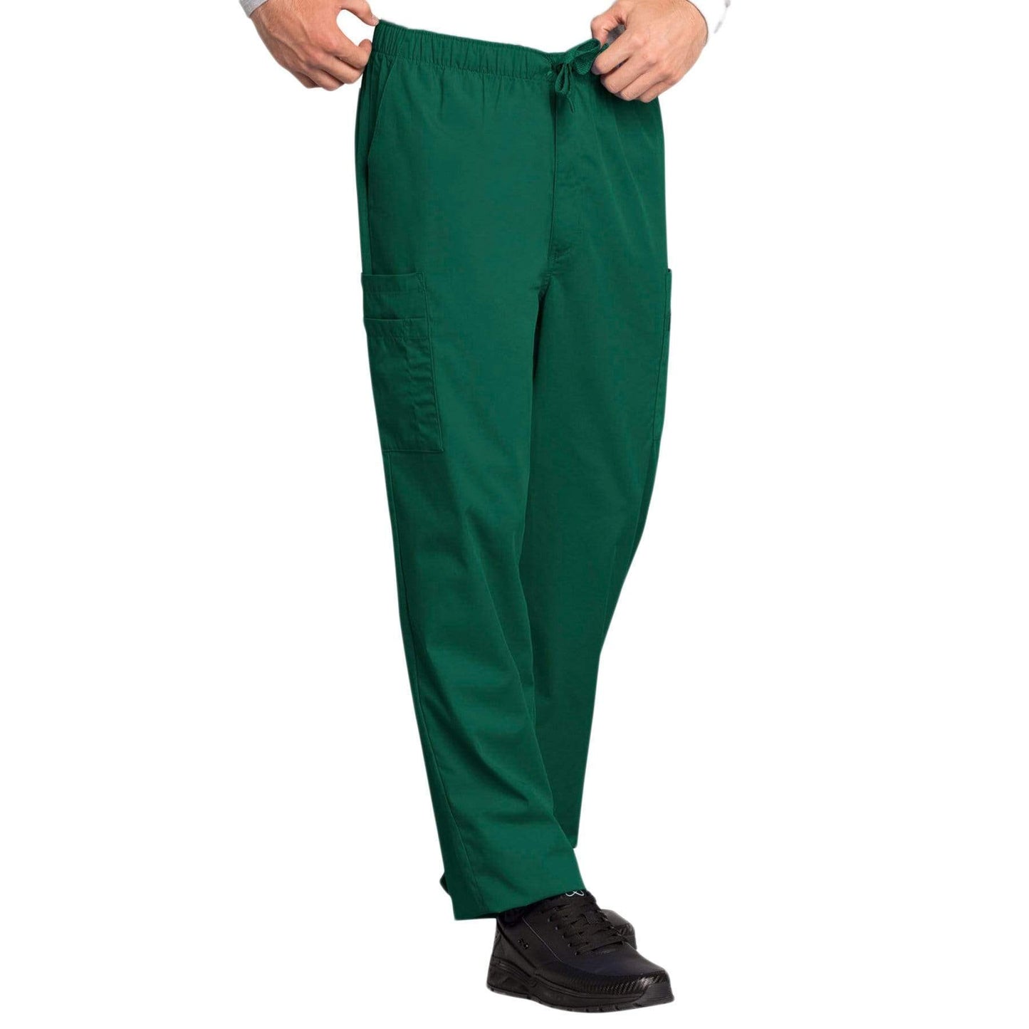 Cherokee Scrubs Pants Cherokee Workwear 4000 Scrubs Pants Mens Drawstring Cargo Hunter Green