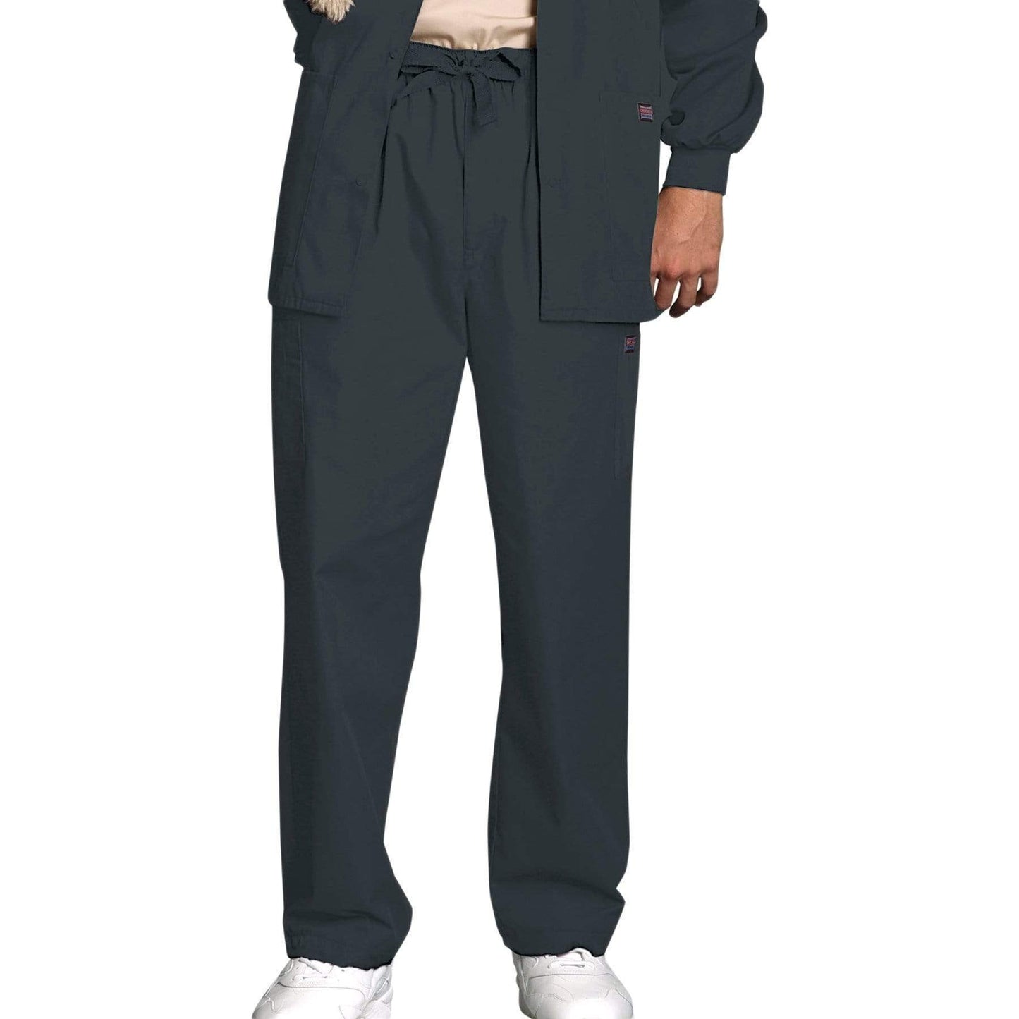 Cherokee Scrubs Pants 2XL / Regular Length Cherokee Workwear 4000 Scrubs Pants Mens Drawstring Cargo Pewter