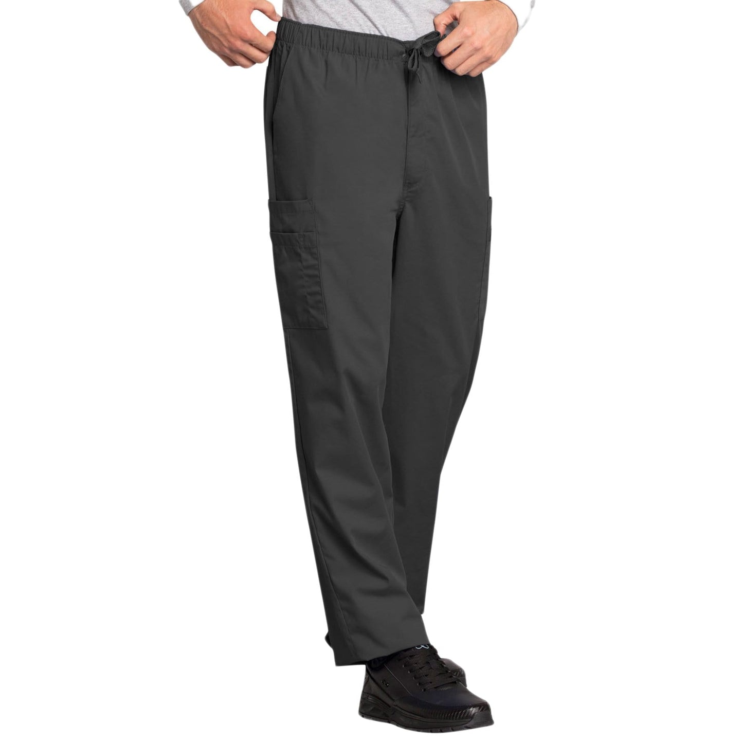 Cherokee Scrubs Pants Cherokee Workwear 4000 Scrubs Pants Mens Drawstring Cargo Pewter