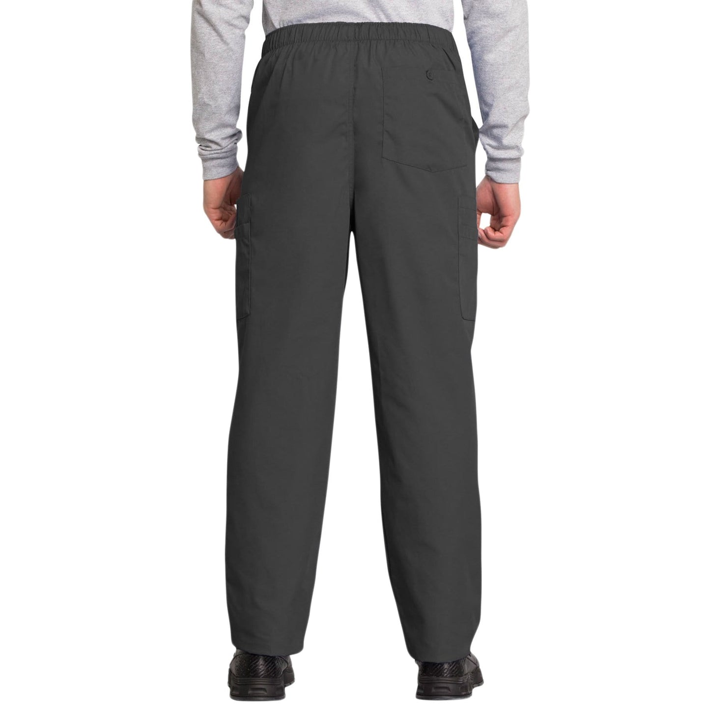 Cherokee Scrubs Pants Cherokee Workwear 4000 Scrubs Pants Mens Drawstring Cargo Pewter