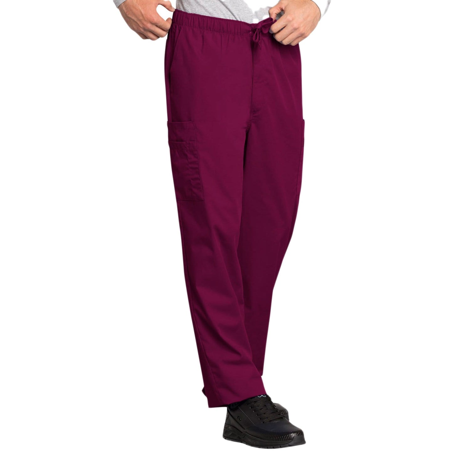 Cherokee Scrubs Pants Cherokee Workwear 4000 Scrubs Pants Mens Drawstring Cargo Wine