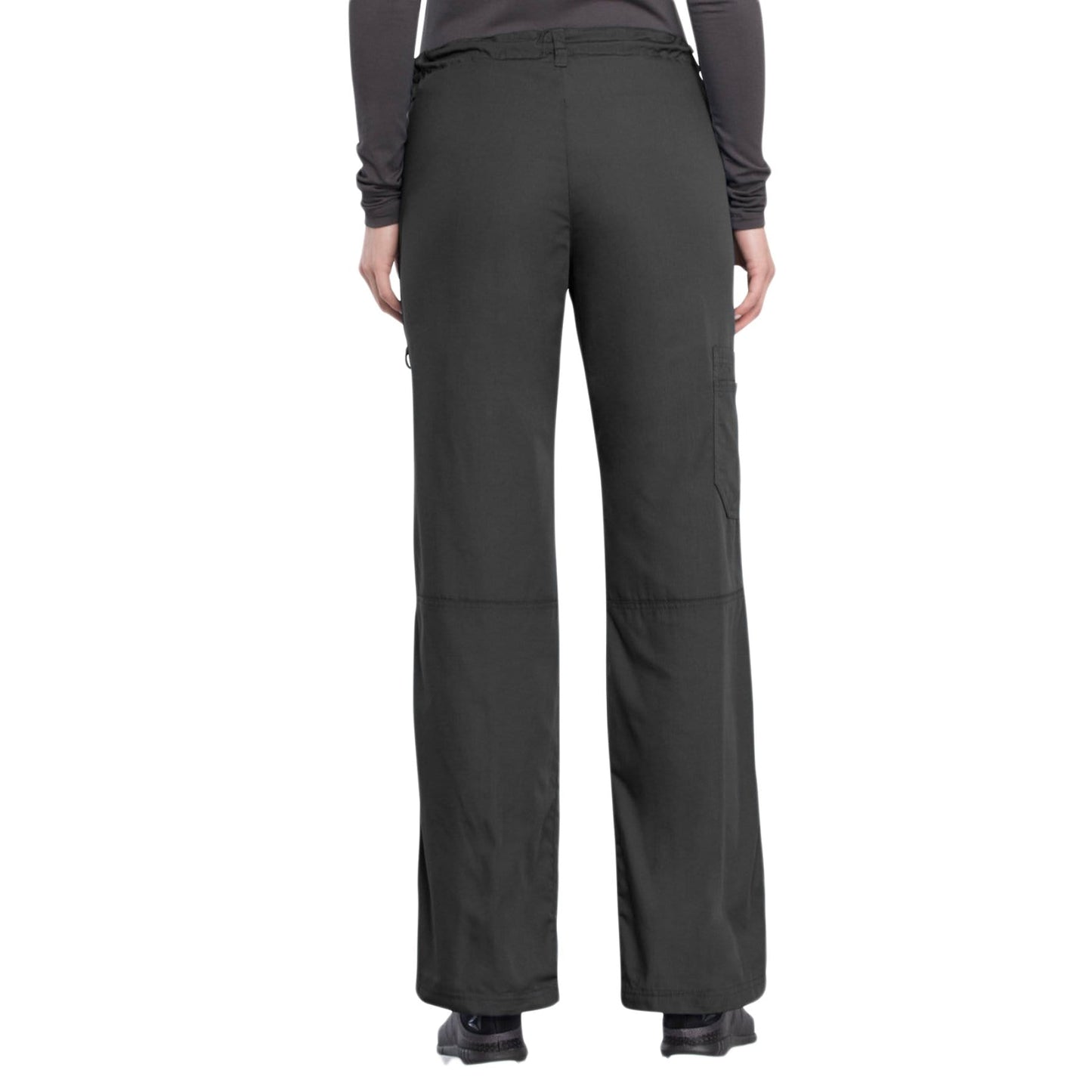 Cherokee Scrubs Pants Cherokee Workwear 4020 Scrubs Pants Womens Low Rise Drawstring Cargo Pewter