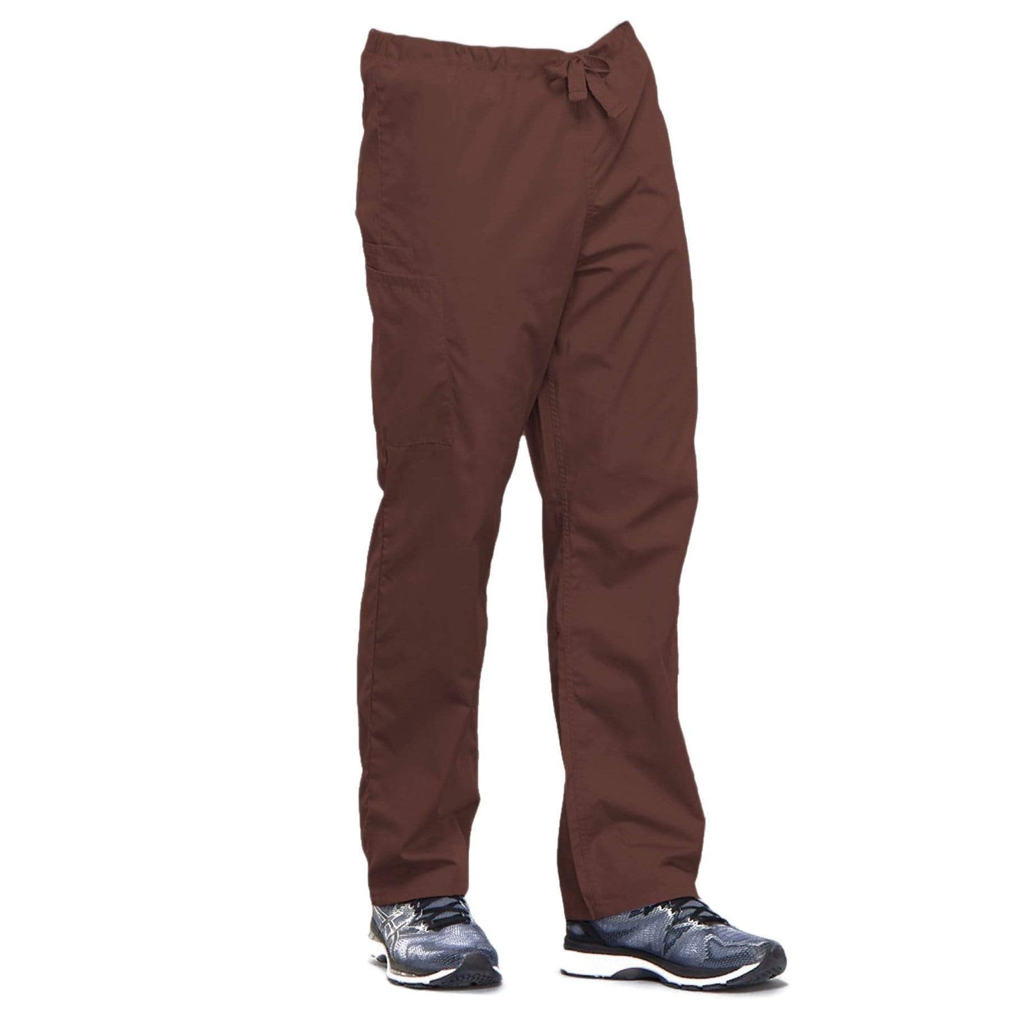 Cherokee Workwear 4100 Scrubs Pants Unisex Drawstring Cargo Chocolate
