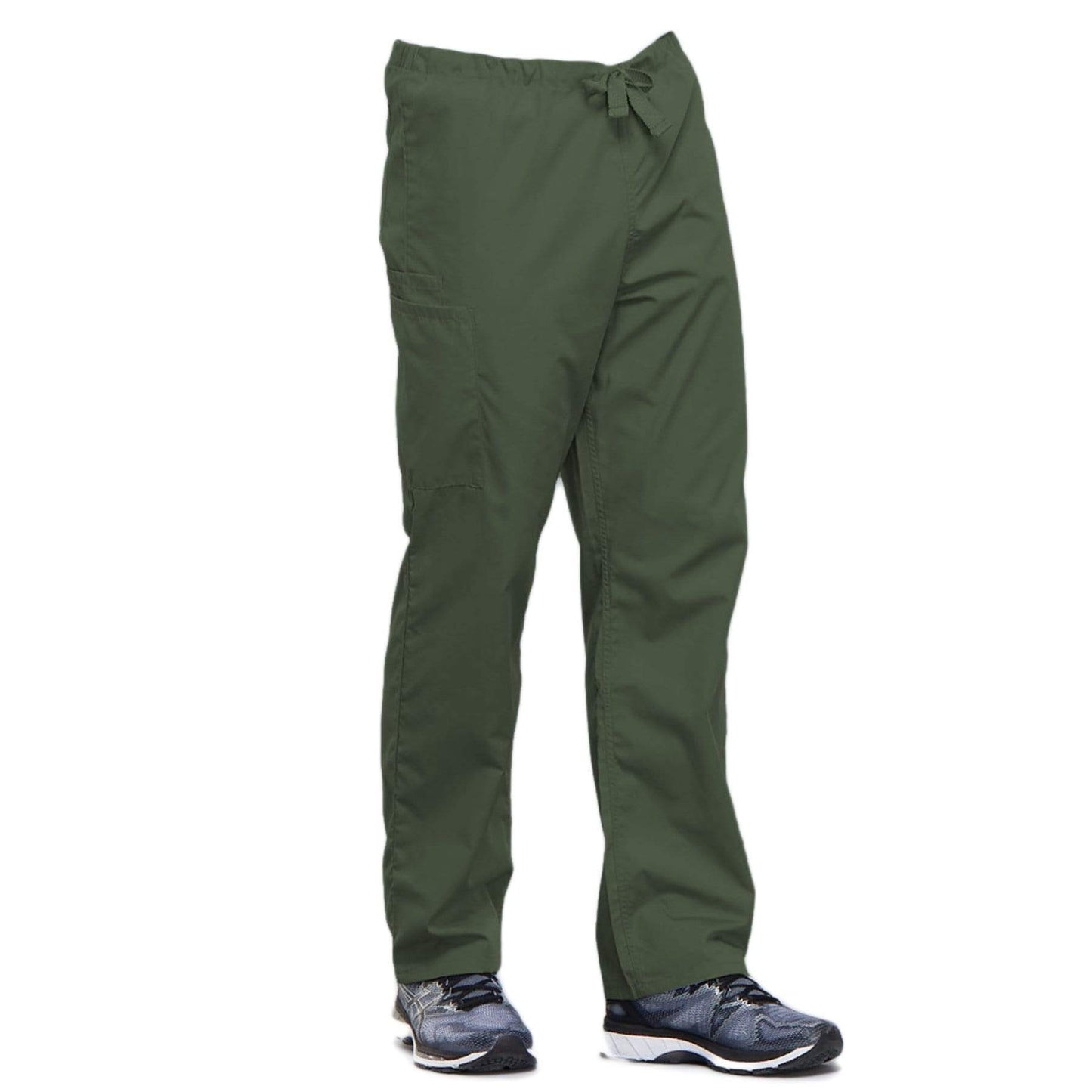 Cherokee Workwear 4100 Scrubs Pants Unisex Drawstring Cargo Olive