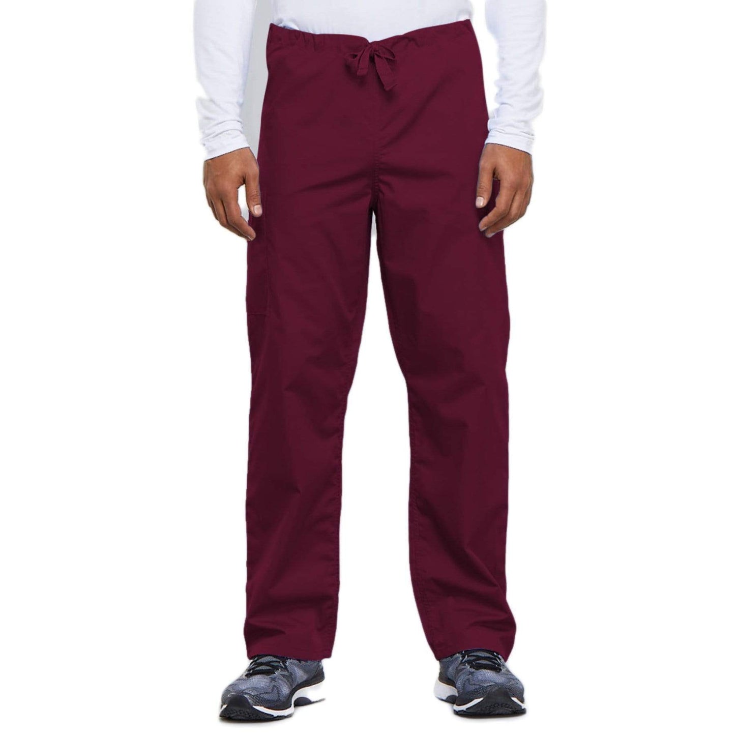 Cherokee Scrubs Pants M / Tall Leg Cherokee Workwear 4100 Scrubs Pants Unisex Drawstring Cargo Wine