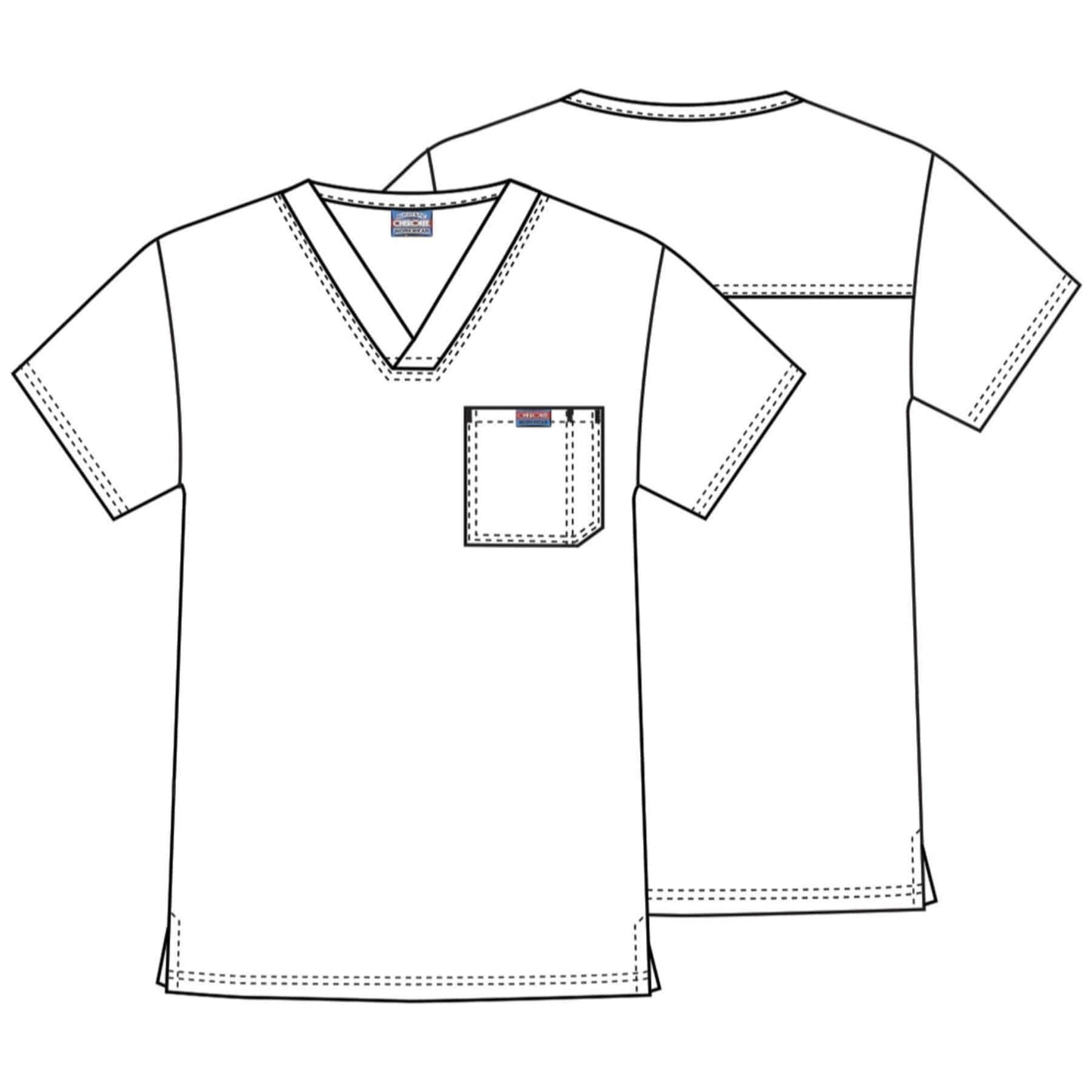 Cherokee Scrubs Top Cherokee Workwear 4789 Scrubs Top Mens V-Neck Ceil Blue