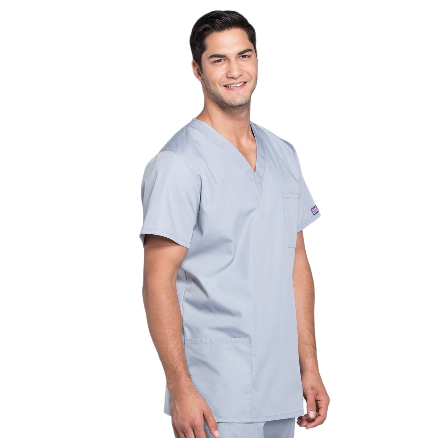 Cherokee Workwear 4876 Scrubs Top Unisex V-Neck Grey