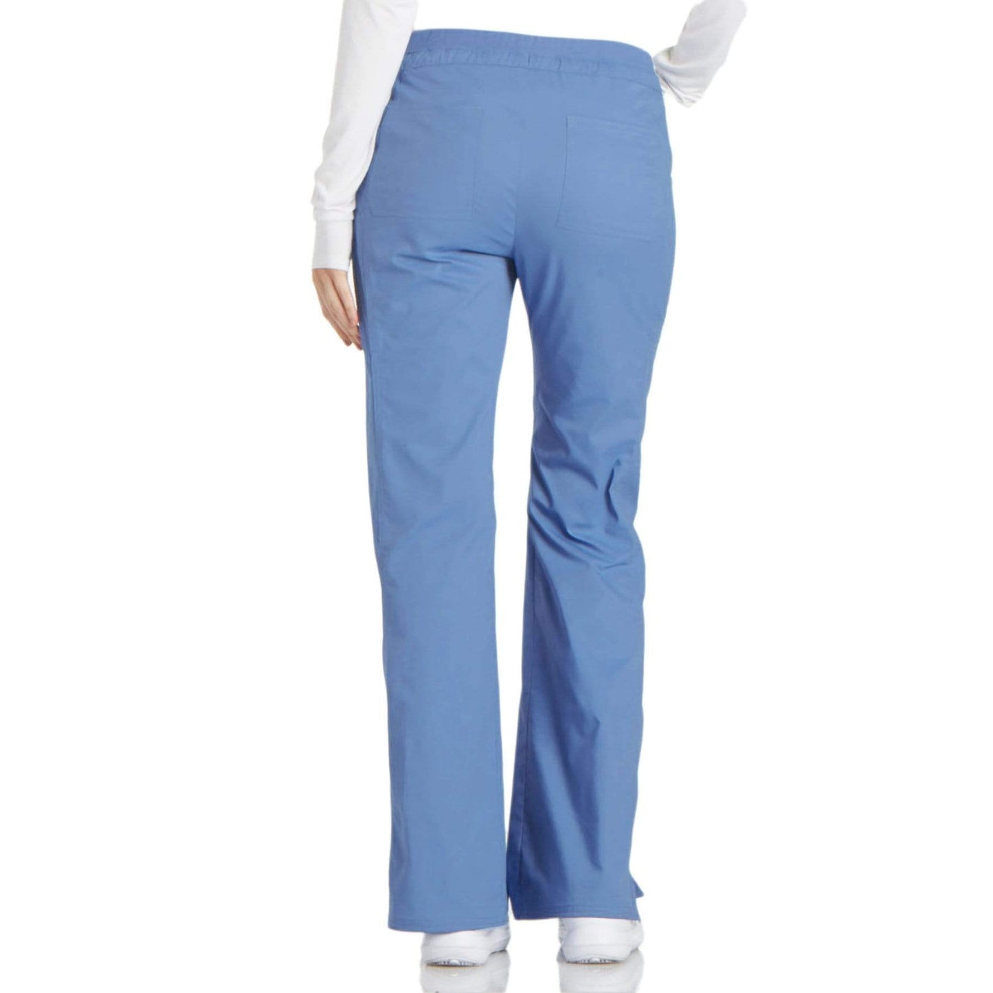 Cherokee Scrubs Pants Cherokee Workwear Core Stretch 24001 Scrubs Pants Womens Low Rise Drawstring Cargo Ceil Blue