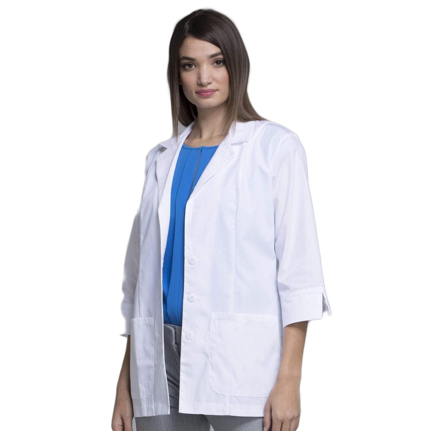 Cherokee Lab Coat 2XL Cherokee Workwear Professionals 2330 Lab Coat Womens 29" 3/4 Sleeve White