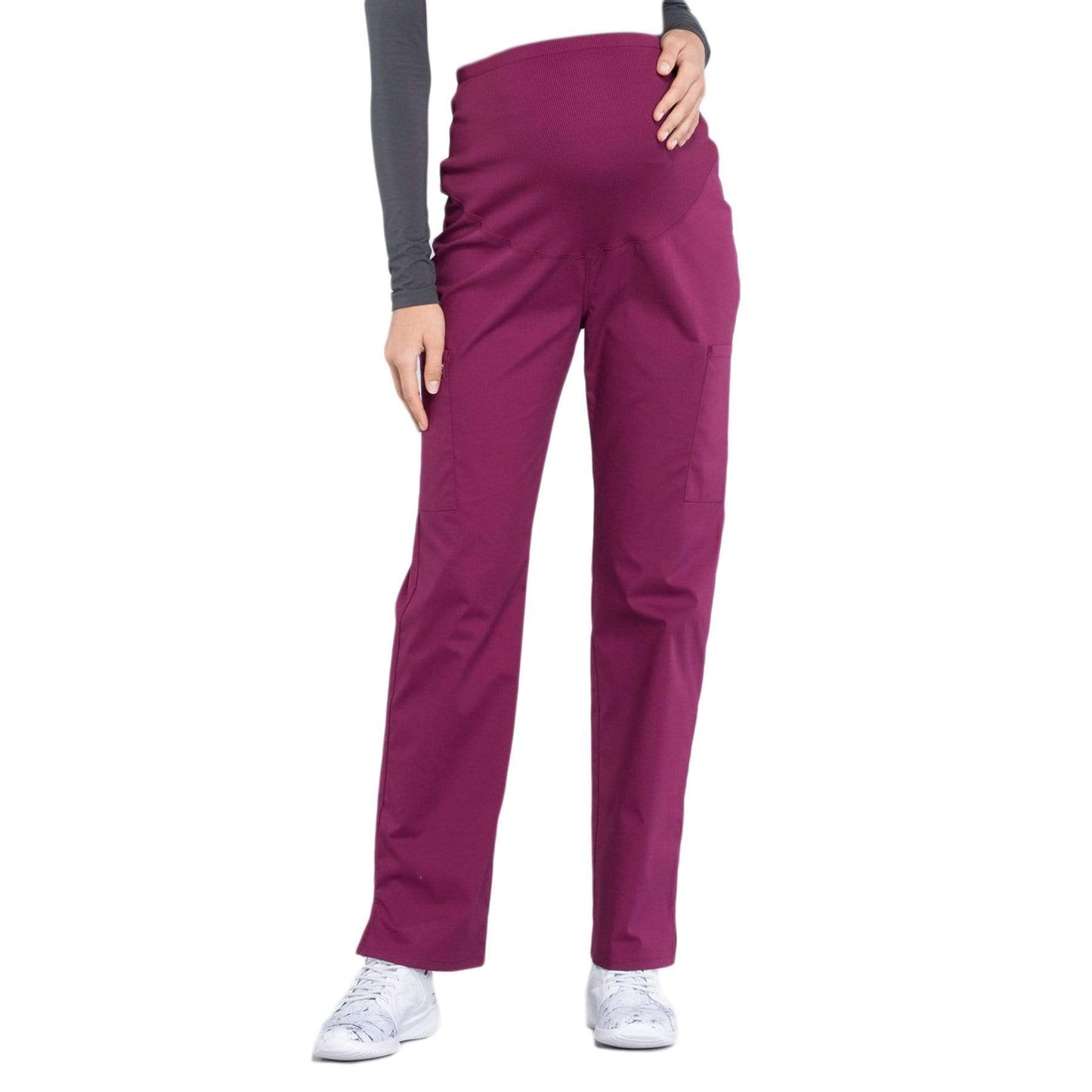 Cherokee Workwear Professionals Maternity WW220 Scrubs Pant Women Wine