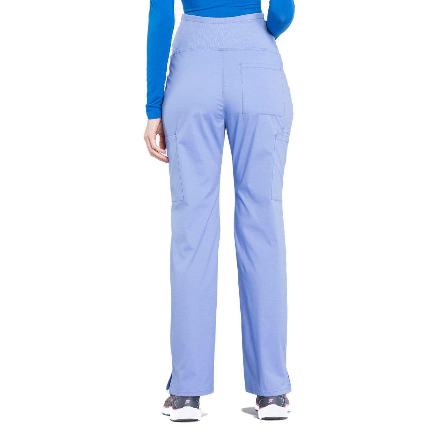 Cherokee Workwear Professionals WW220 Scrubs Pants Maternity Straight Leg Ceil Blue