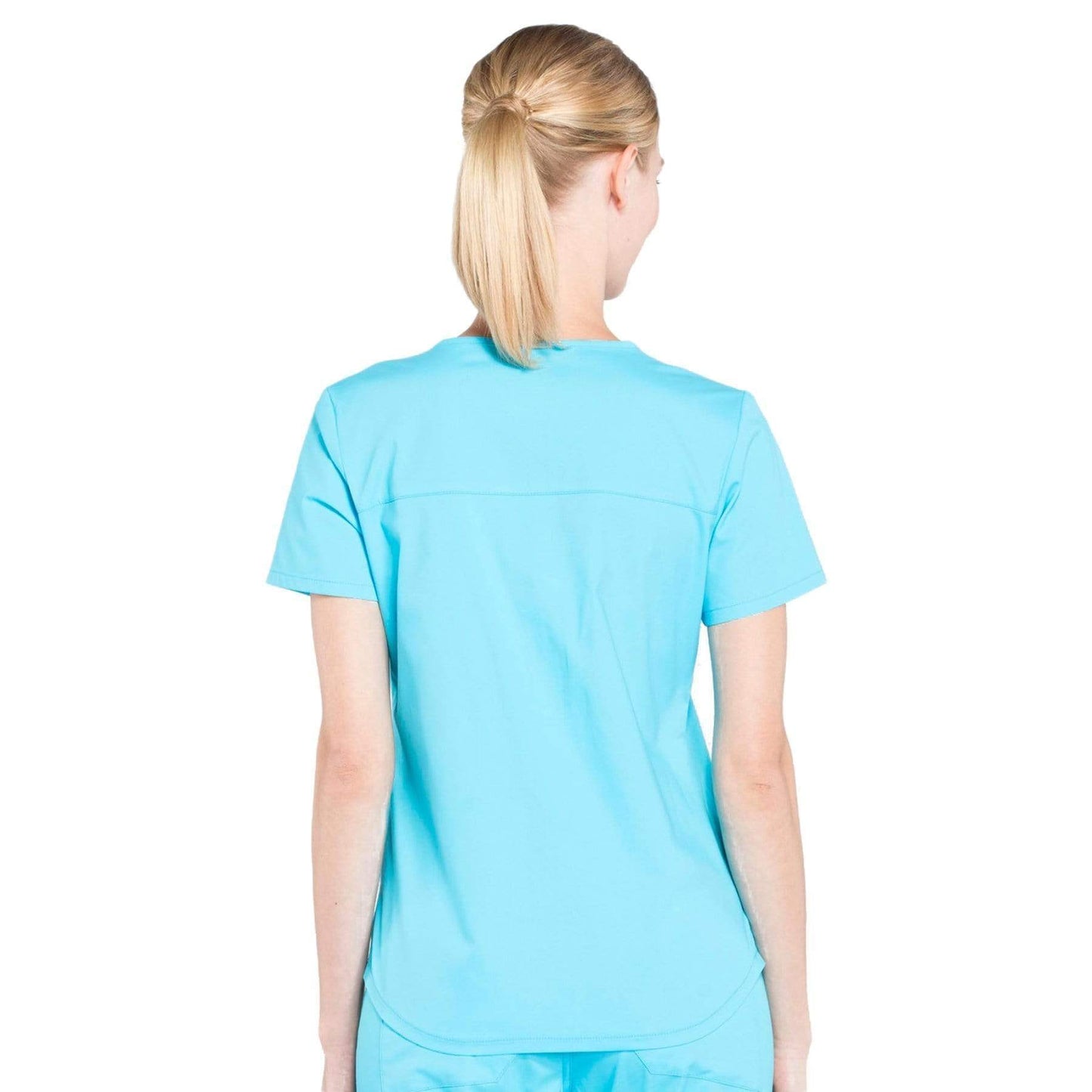 Cherokee Scrubs Top Cherokee Workwear Professionals WW665 Scrubs Top Womens V-Neck Turquoise