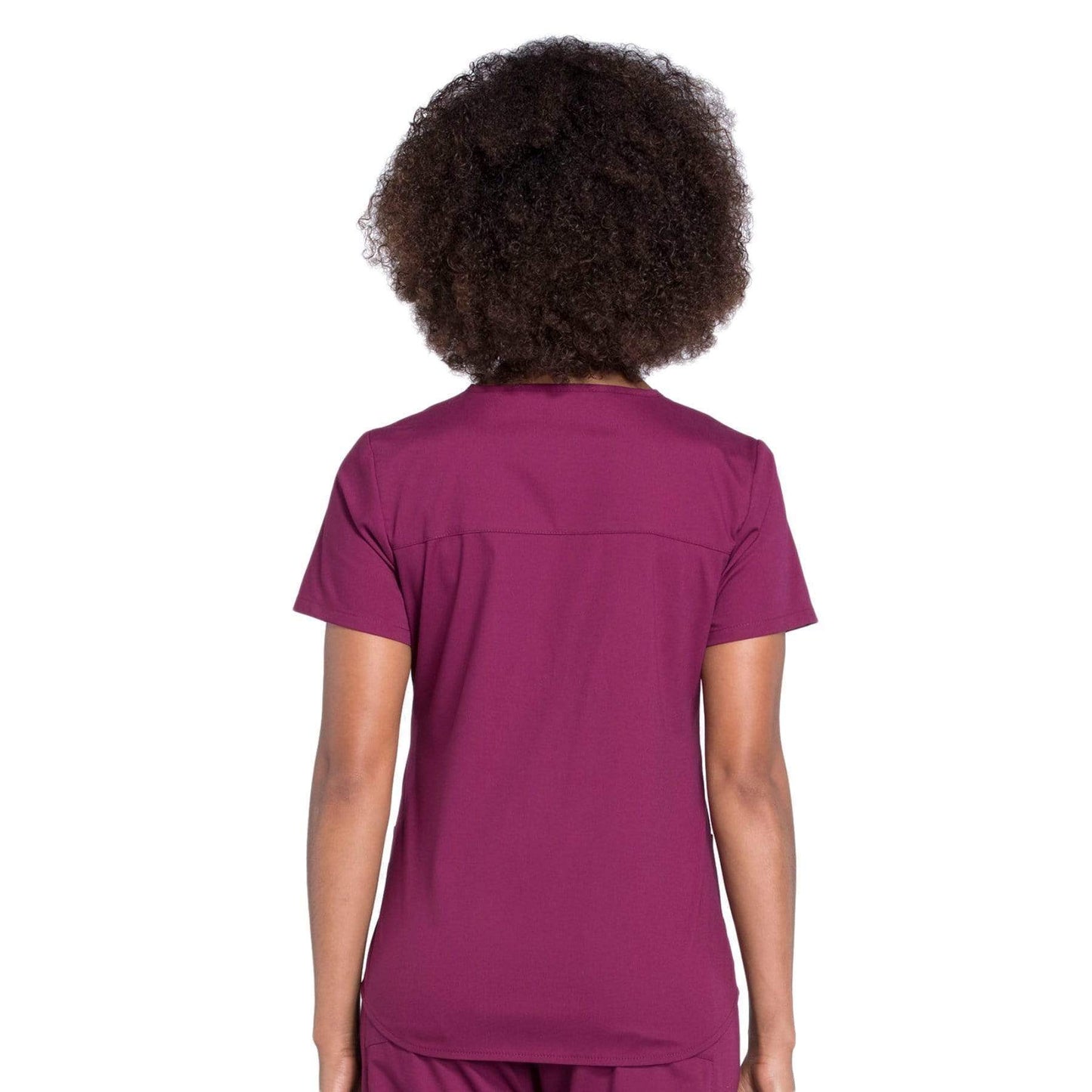 Cherokee Scrubs Top Cherokee Workwear Professionals WW665 Scrubs Top Womens V-Neck Wine