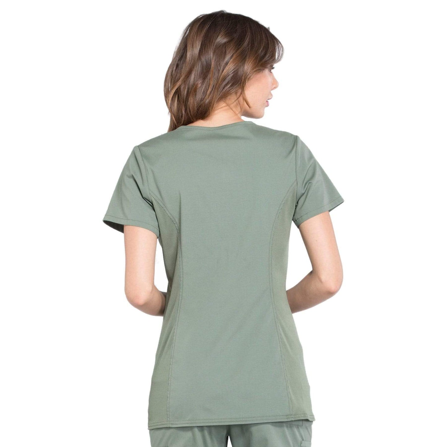 Cherokee Workwear Professionals WW685 Scrubs Top Maternity Mock Wrap Olive
