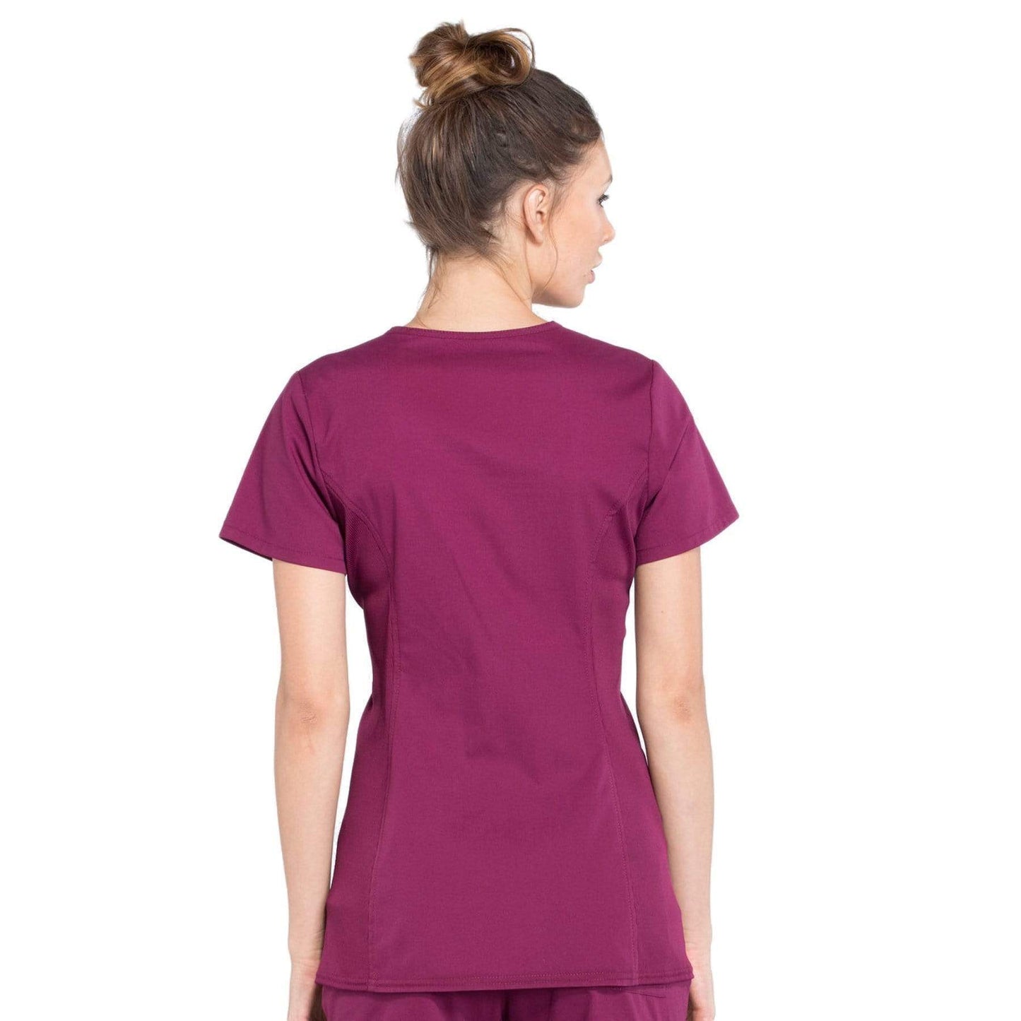 Cherokee Scrubs Top Cherokee Workwear Professionals WW685 Scrubs Top Maternity Mock Wrap Wine