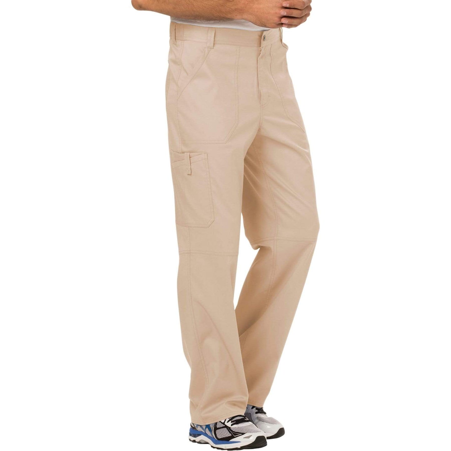 Cherokee Scrubs Pants Cherokee Workwear Revolution WW140 Scrubs Pants Mens Fly Front Khaki