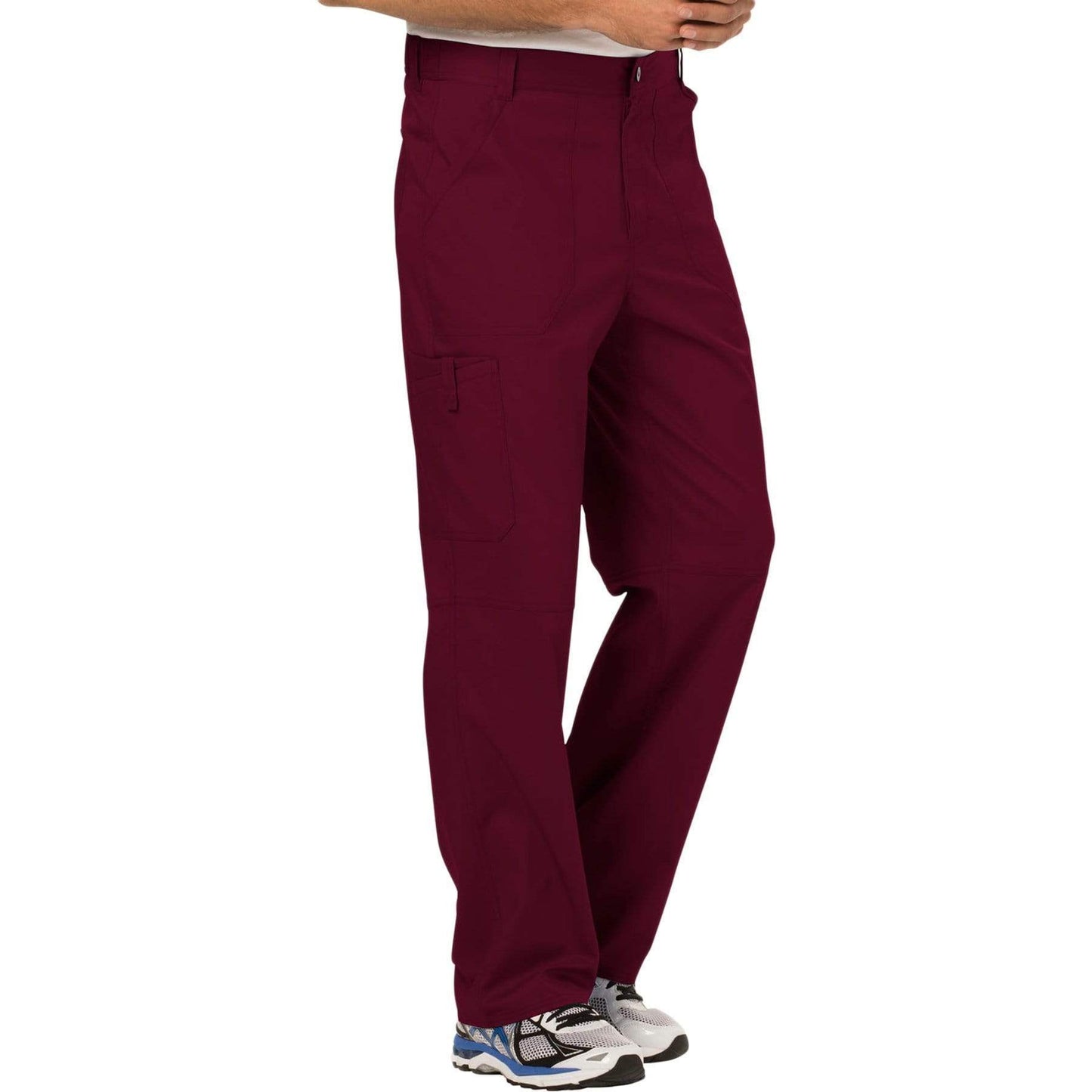 Cherokee Scrubs Pants Cherokee Workwear Revolution WW140 Scrubs Pants Mens Fly Front Wine