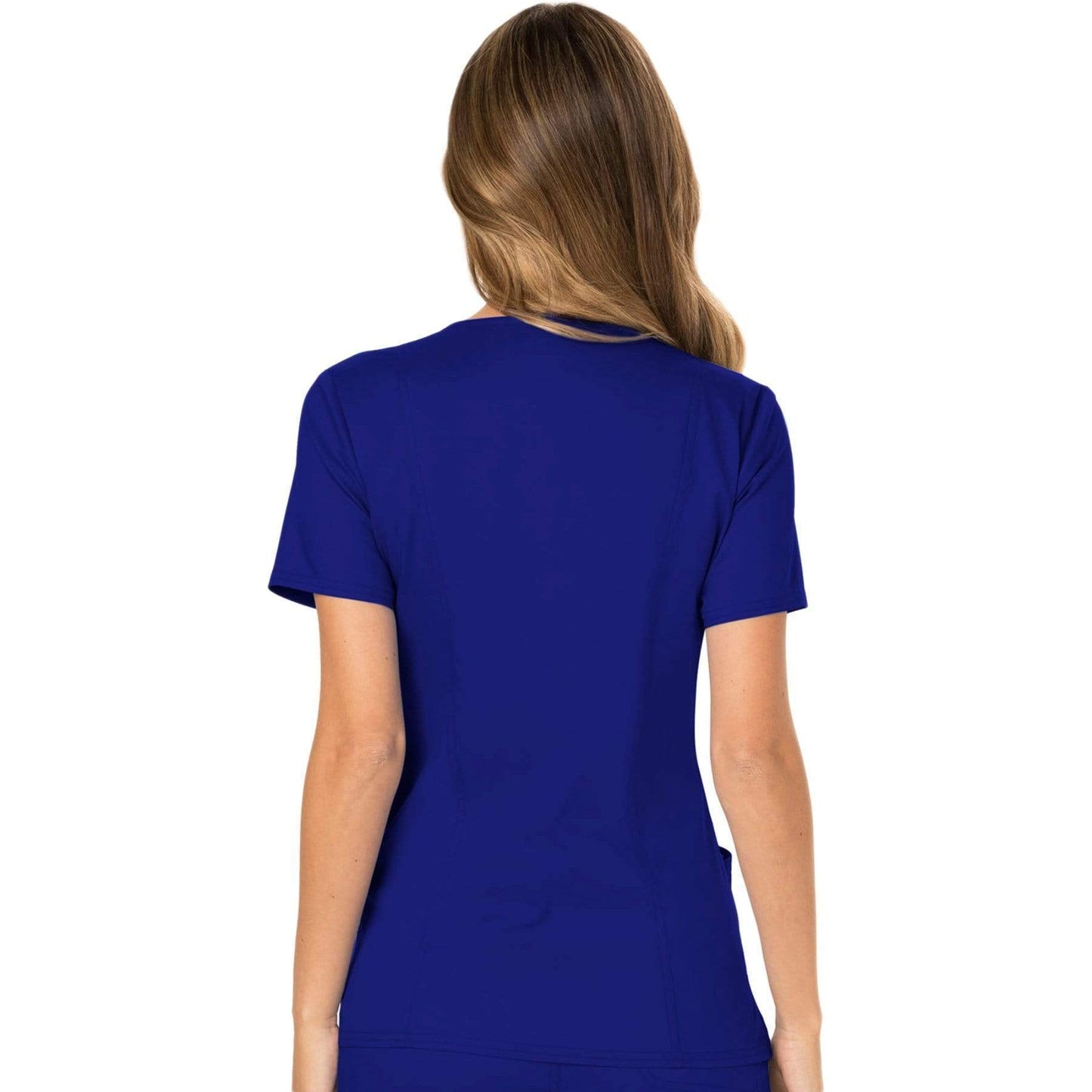Cherokee Scrubs Top Cherokee Workwear Revolution WW610 Scrubs Top Womens Mock Wrap Galaxy Blue