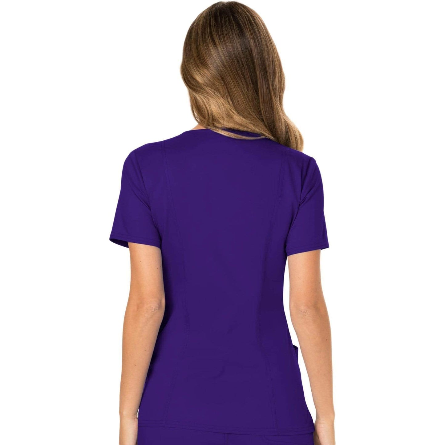 Cherokee Scrubs Top Cherokee Workwear Revolution WW610 Scrubs Top Womens Mock Wrap Grape