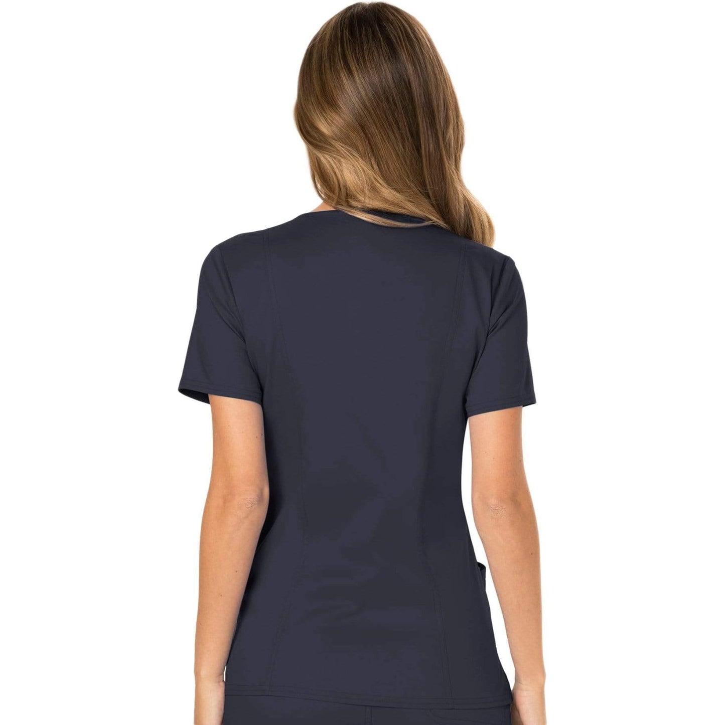 Cherokee Scrubs Top Cherokee Workwear Revolution WW610 Scrubs Top Womens Mock Wrap Pewter