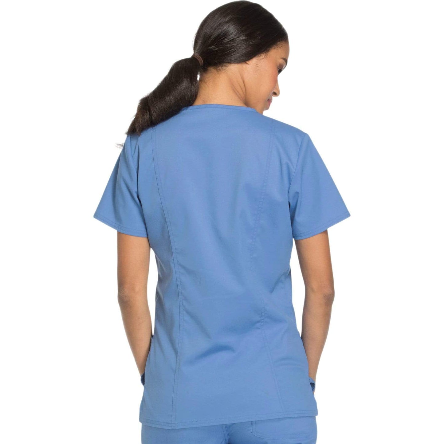 Cherokee Scrubs Top Cherokee Workwear Revolution WW620 Scrubs Top Womens V-Neck Ceil Blue