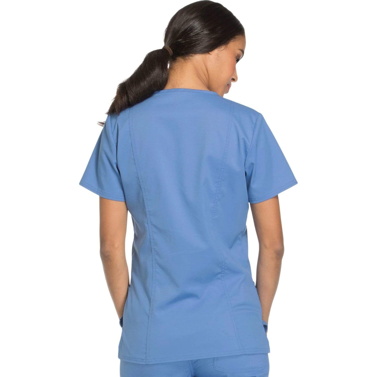 Cherokee Scrubs Top Cherokee Workwear Revolution WW620 Scrubs Top Womens V-Neck Ceil Blue