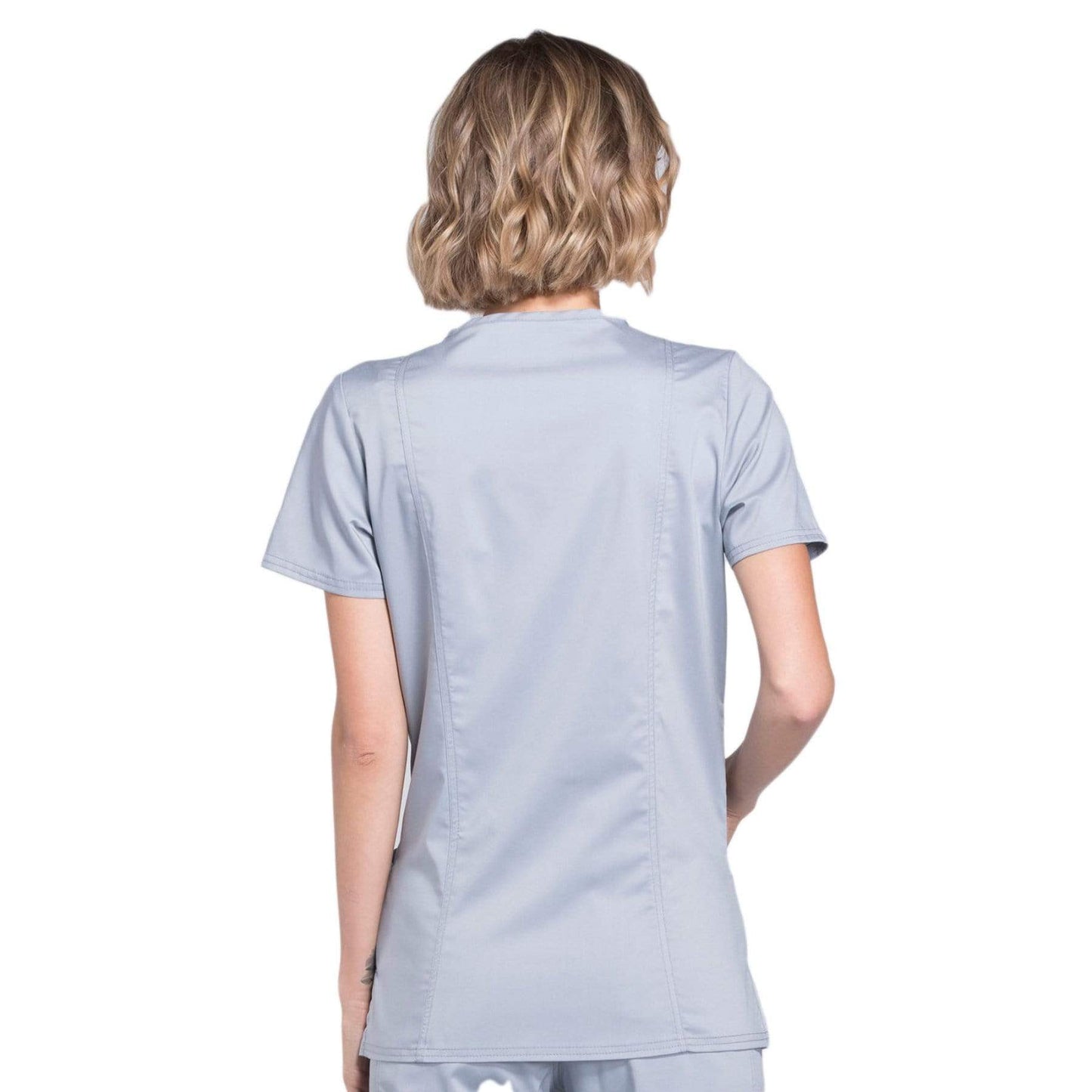 Cherokee Scrubs Top Cherokee Workwear Revolution WW620 Scrubs Top Womens V-Neck Grey