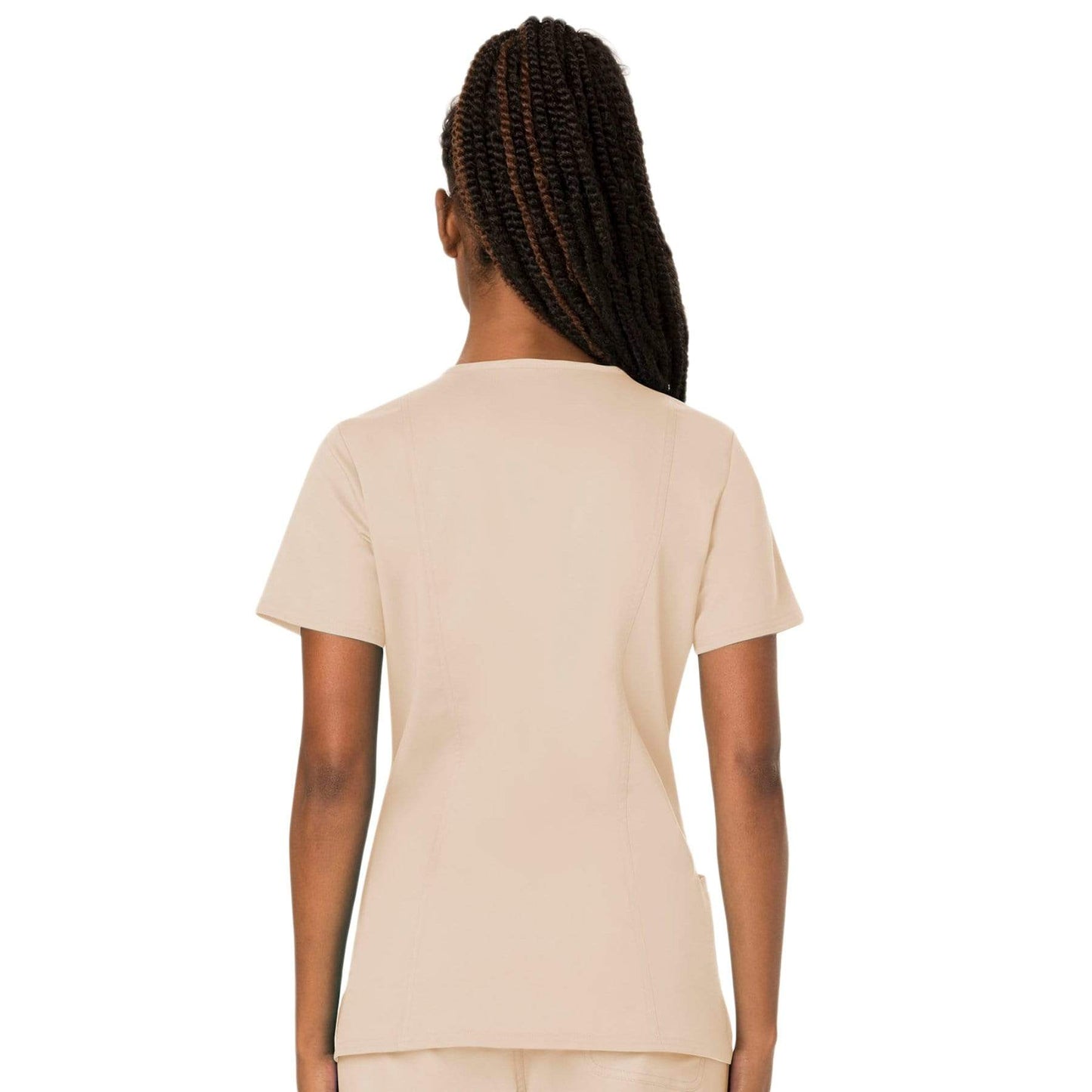 Cherokee Scrubs Top Cherokee Workwear Revolution WW620 Scrubs Top Womens V-Neck Khaki