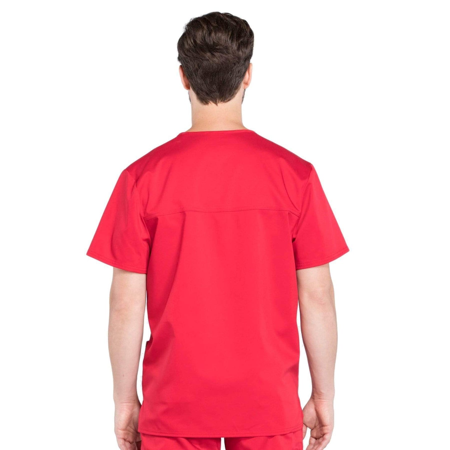 Cherokee Scrubs Top Cherokee Workwear Revolution WW670 Scrubs Top Mens V-Neck Red