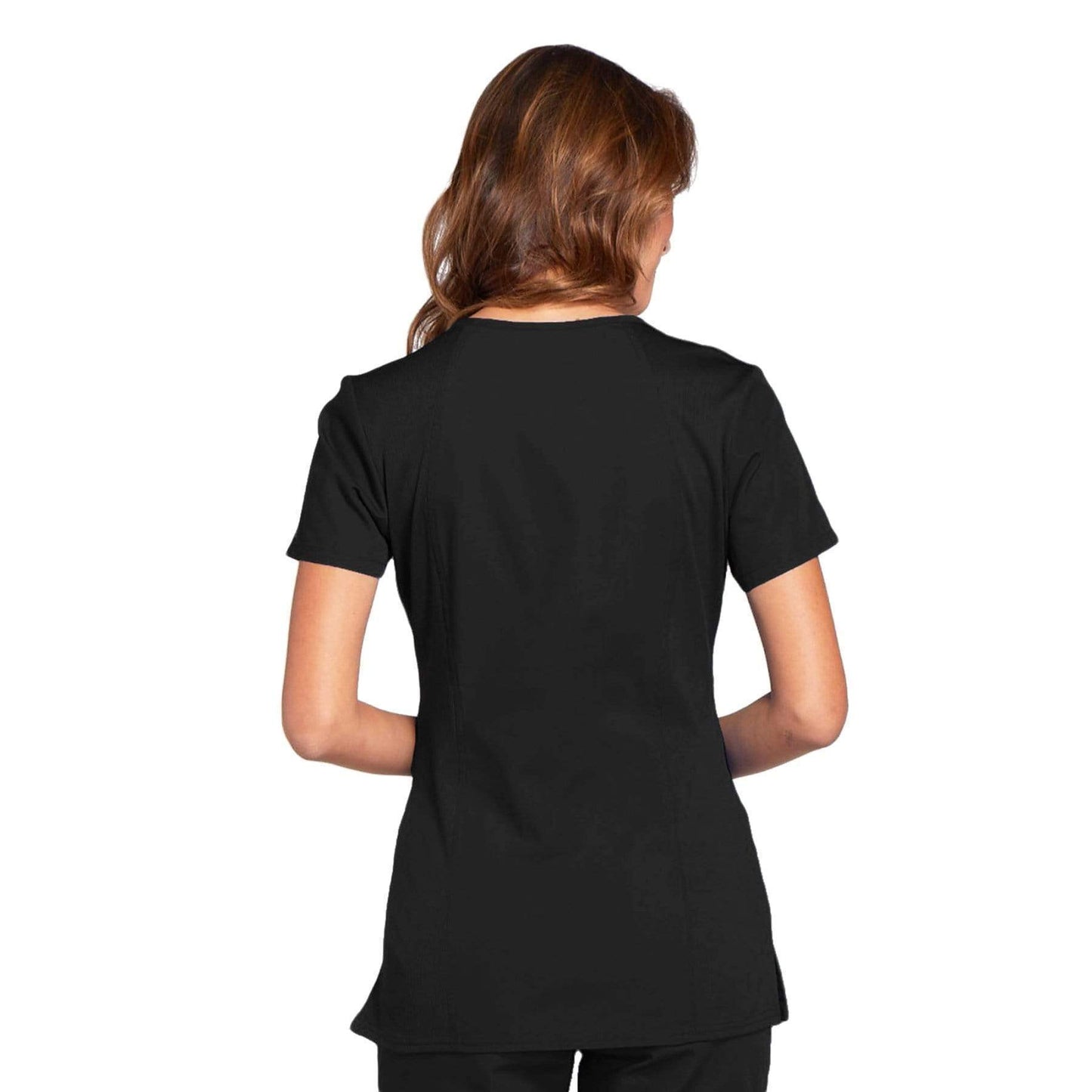 Cherokee Scrubs Top Cherokee Workwear WW645 Scrubs Top Womens V-Neck Black