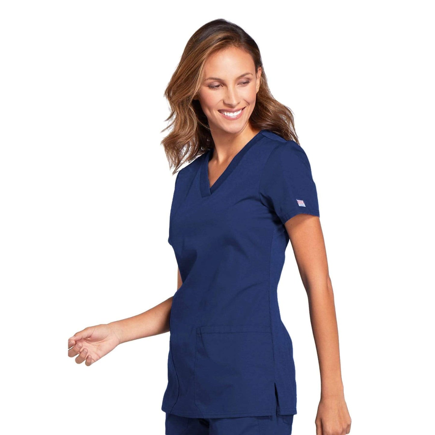 Cherokee Scrubs Top Cherokee Workwear WW645 Scrubs Top Womens V-Neck Navy