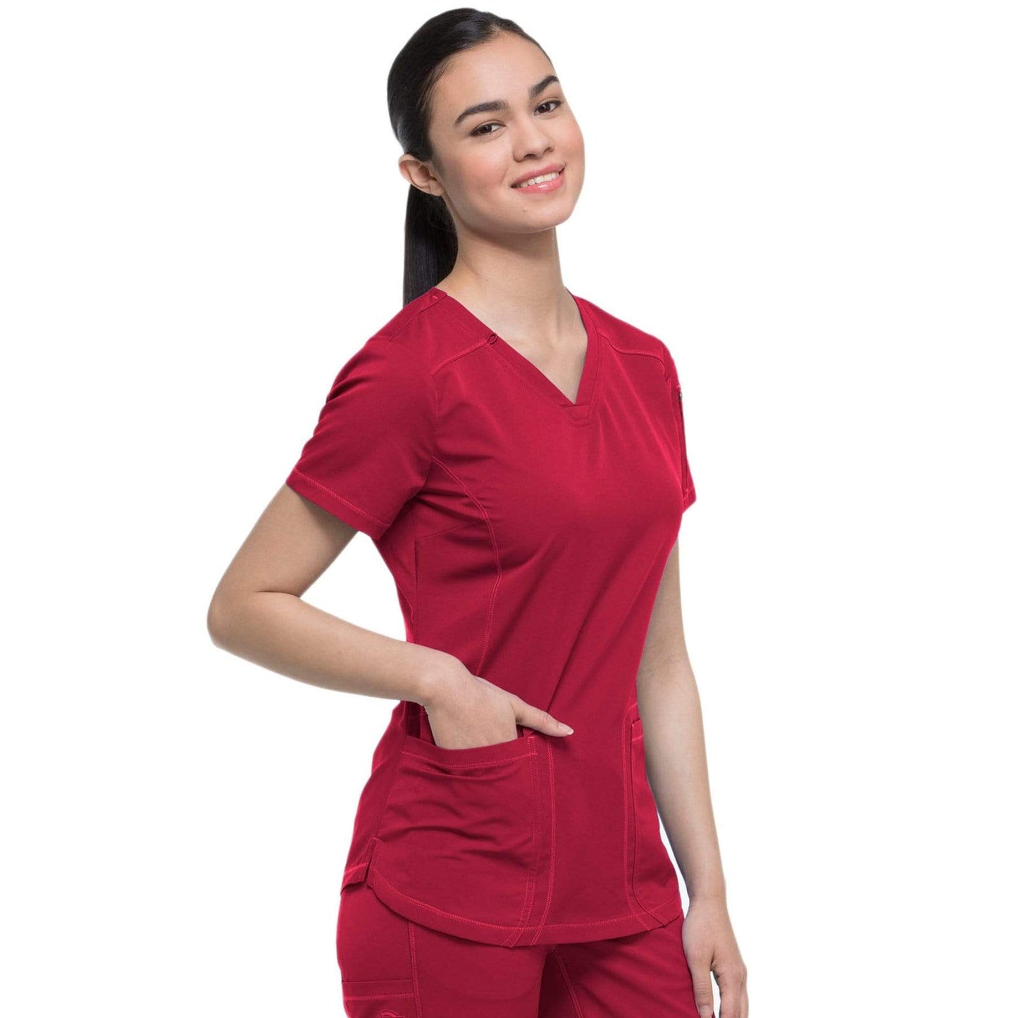 Dickies Scrubs Top Dickies Dynamix DK730 Scrubs Top Women Red