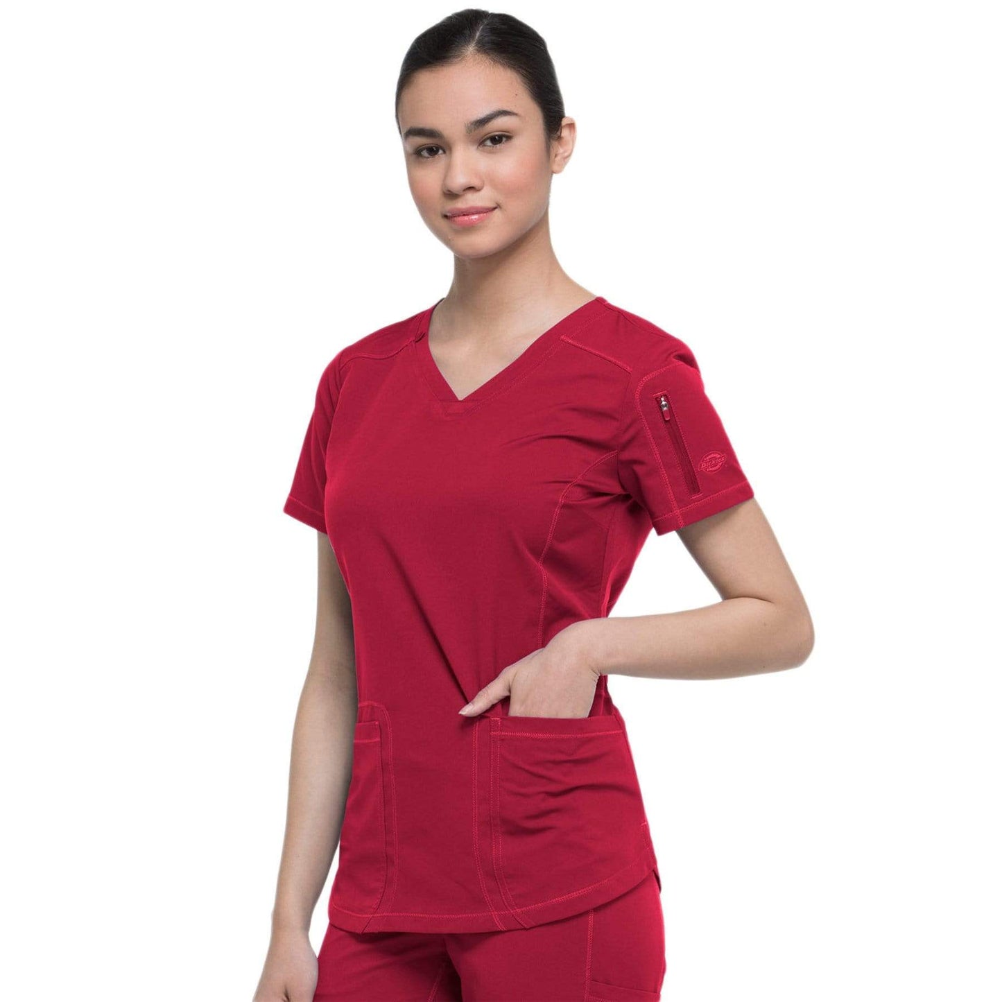 Dickies Scrubs Top Dickies Dynamix DK730 Scrubs Top Women Red