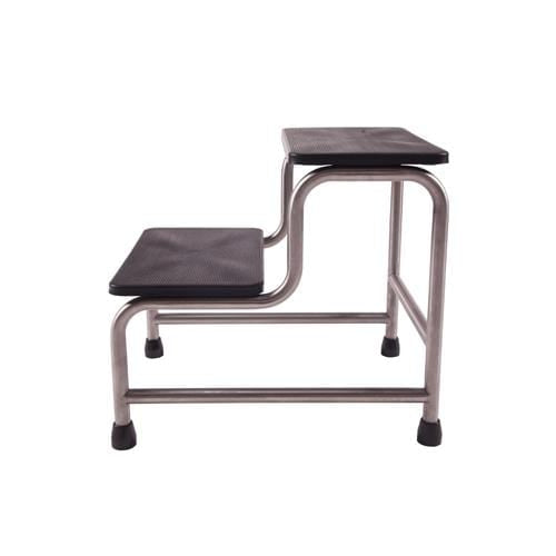 Pacific Medical Australia Foot Stools Double Metal Step With Rubber Non Slip Surface