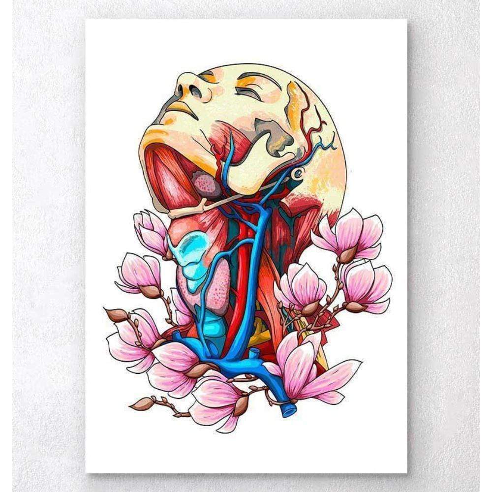 Codex Anatomicus Anatomical Print Head, Neck And Arteries Floral Anatomy