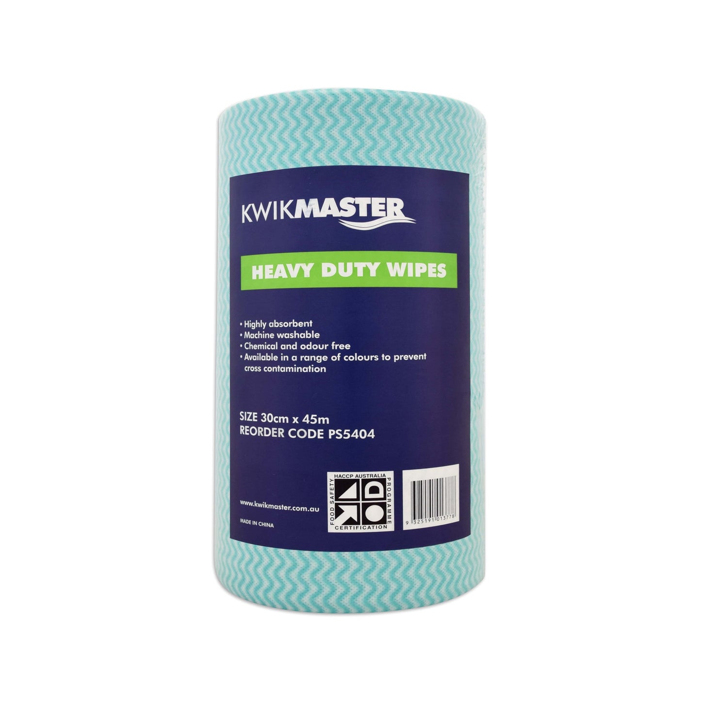 Kwikmaster 30cmx45m Rl/90 / Green Kwikmaster Wipe Heavy Duty