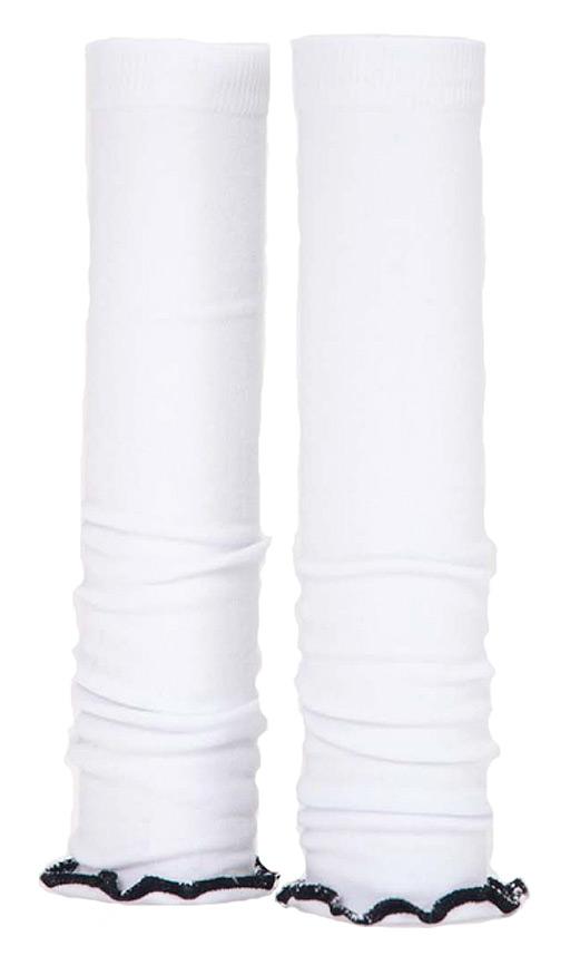 Prestige Medical Med Sleeves White with Black Ruffle Prestige Med Sleeves Assorted Patterns