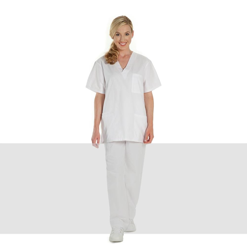 Prestige Medical Scrubs Top XS / White Prestige Unisex Scrub Tops