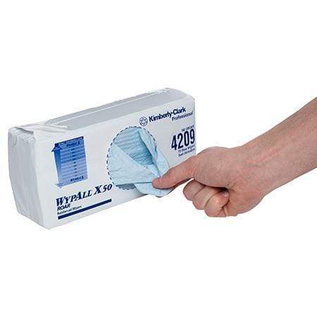 Wypall Wipers Extended Use Blue / 24cm x 42cm / 75 Wipers/Pack WYPALL Extended Use Wipers X50 (ROAR) Reinforced Single Sheet