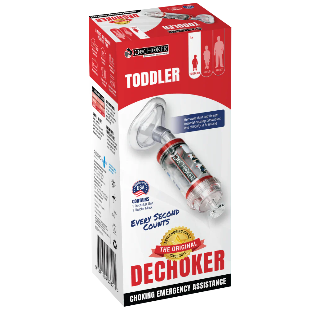 Dechoker Toddler Anti-Choking Device (1–3 Years) – 12 Pack | Emergency Airway Clearance