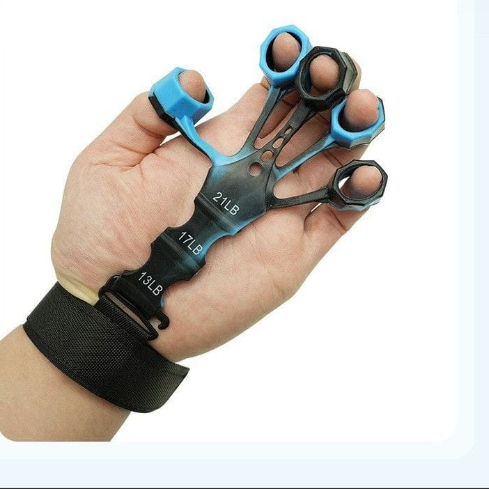 10 pcs Orange Finger Exerciser and Hand Strengthener - Adjustable Silicone Grip Strength Trainer for Physical Therapy, Athletes and Musicians - 13LB to 21LB Resistance Levels