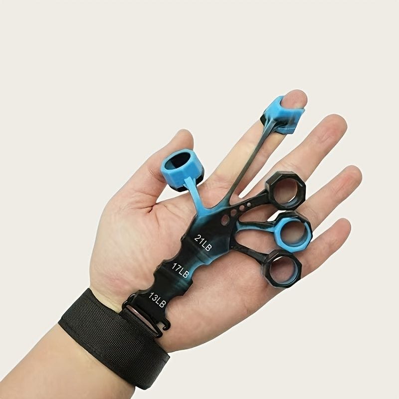10 pcs Orange Finger Exerciser and Hand Strengthener - Adjustable Silicone Grip Strength Trainer for Physical Therapy, Athletes and Musicians - 13LB to 21LB Resistance Levels