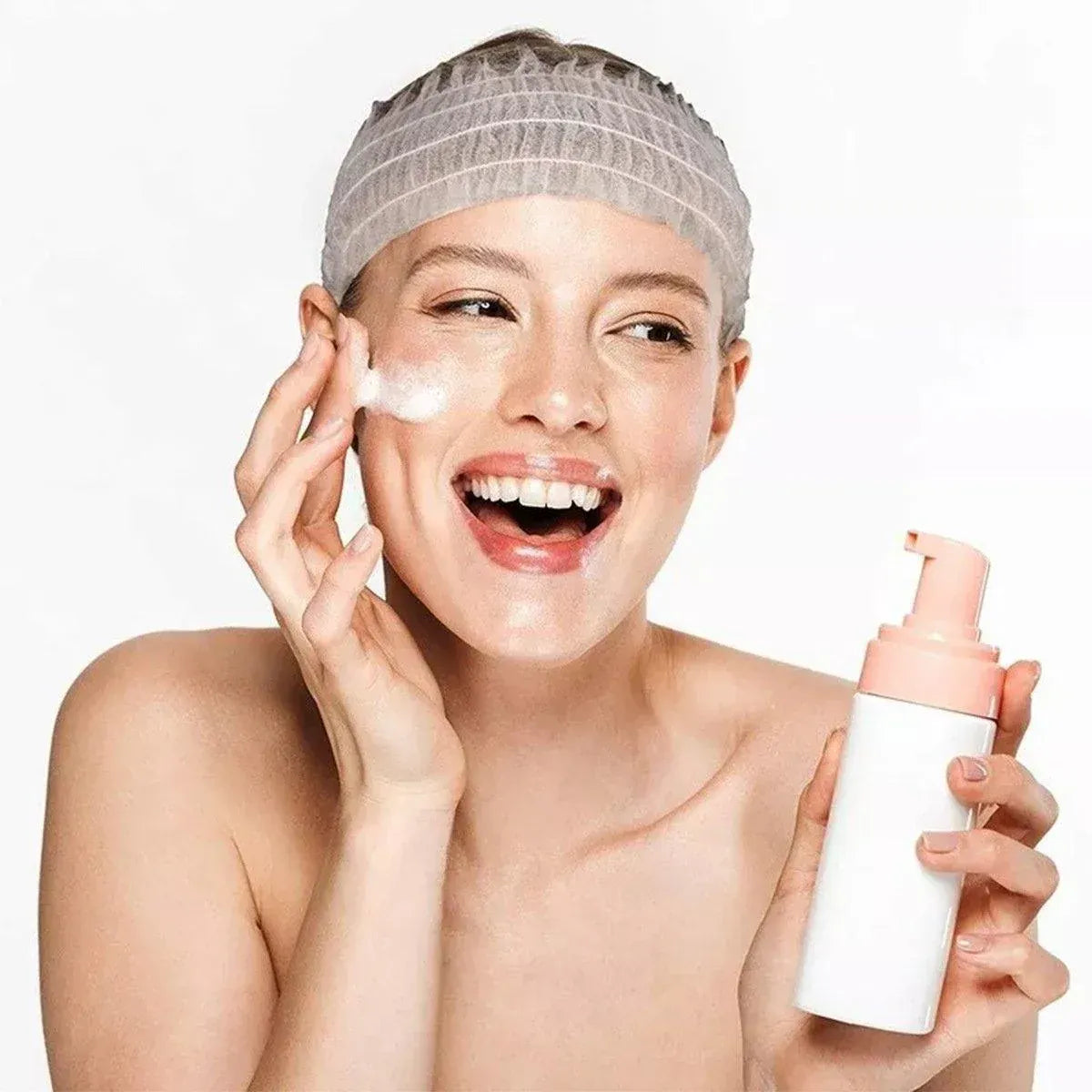 100 Beauty Salon Care Non-woven Hair Band White Edge Band Disposable Hair Net