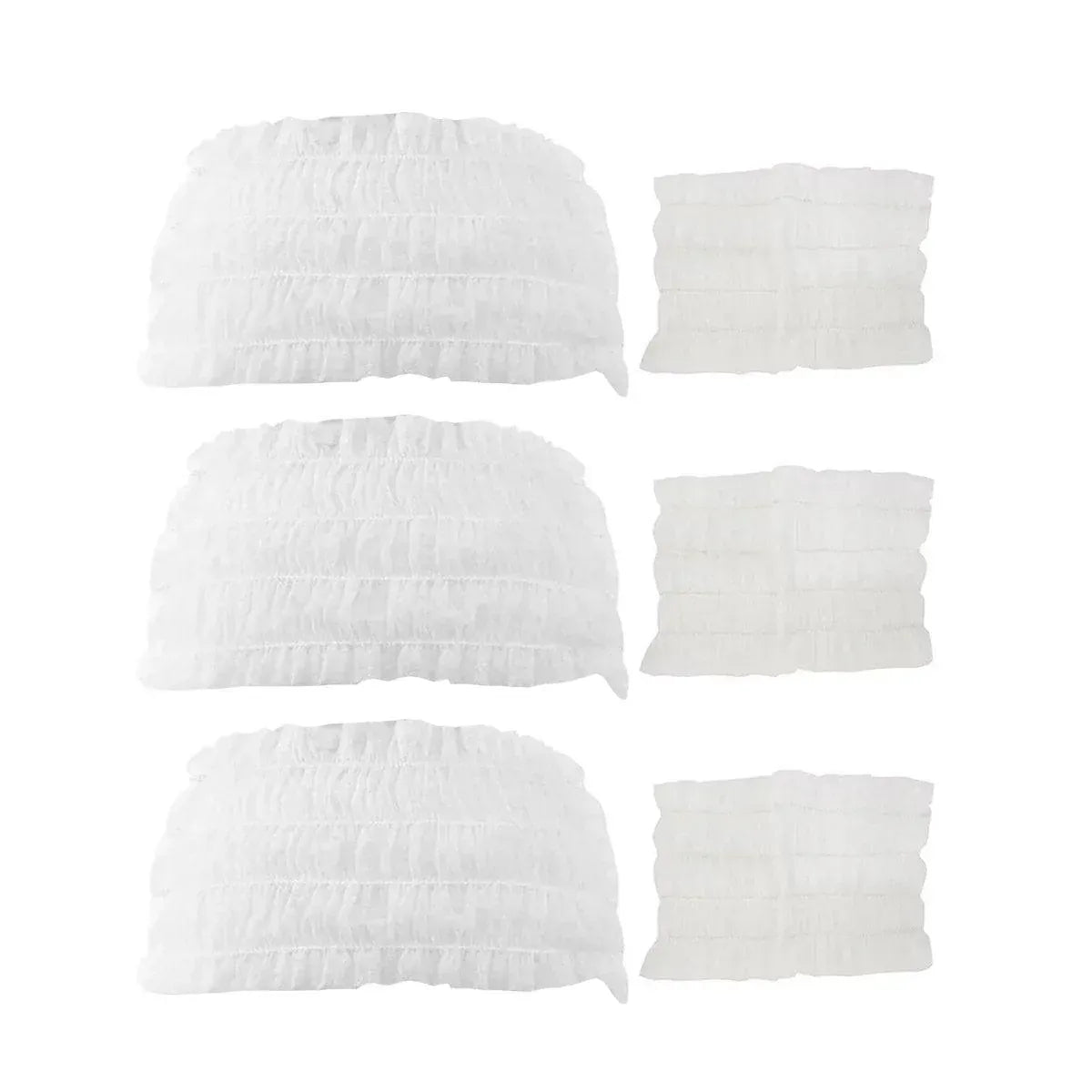 100 Beauty Salon Care Non-woven Hair Band White Edge Band Disposable Hair Net
