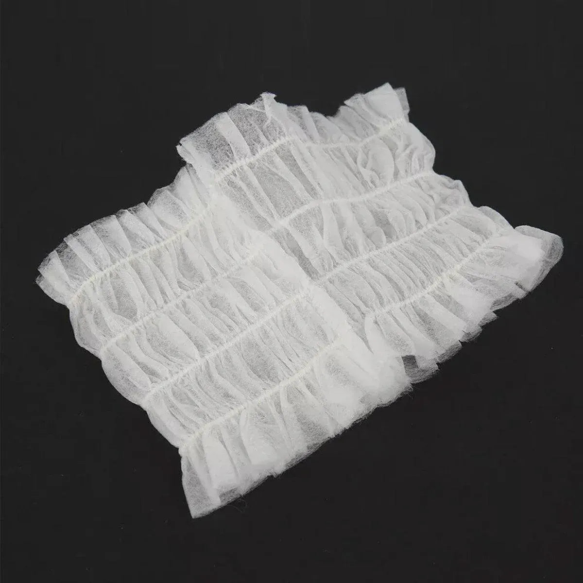 100 Beauty Salon Care Non-woven Hair Band White Edge Band Disposable Hair Net