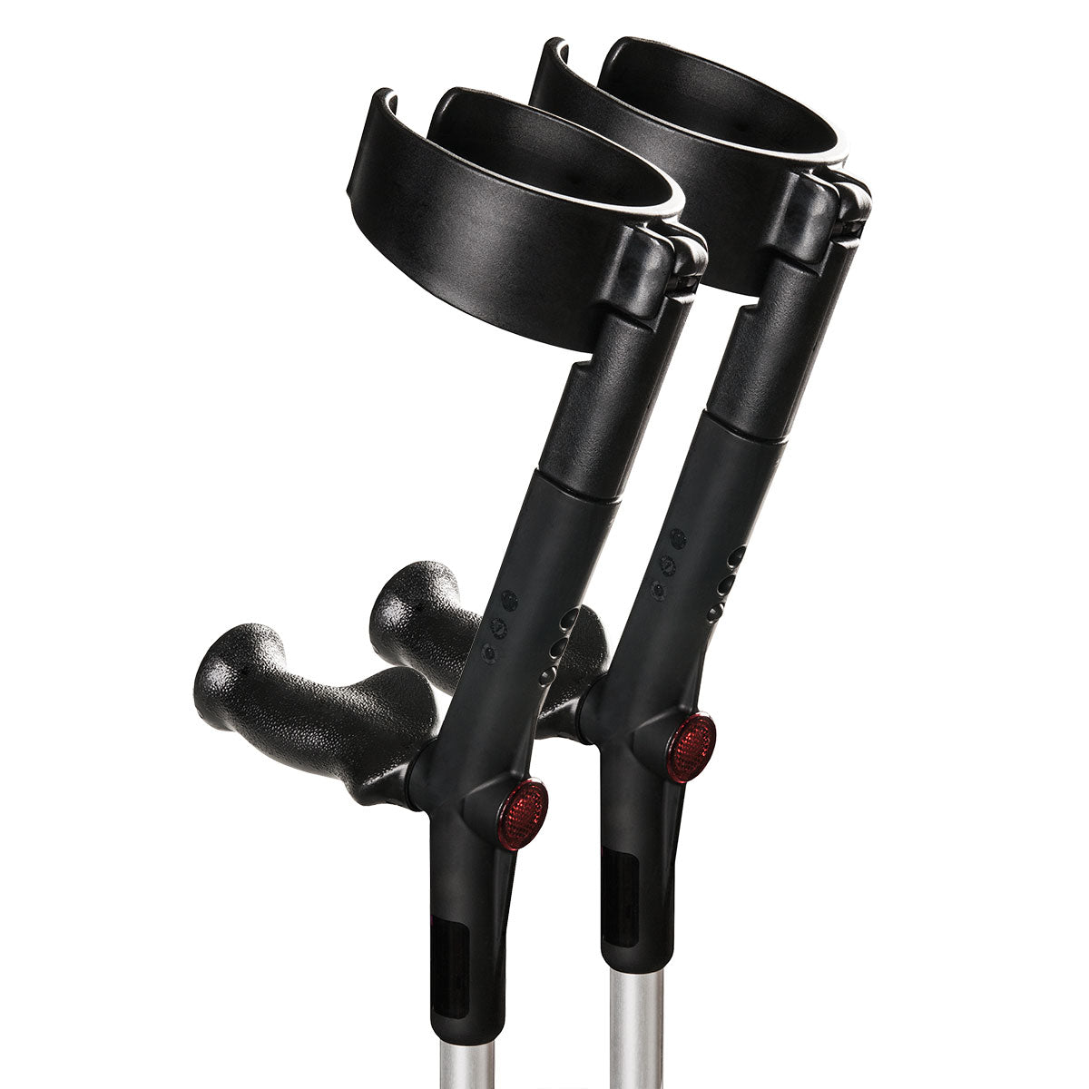 Forearm Crutches with Safety Cuff & Hinge, Lightweight & Adjustable