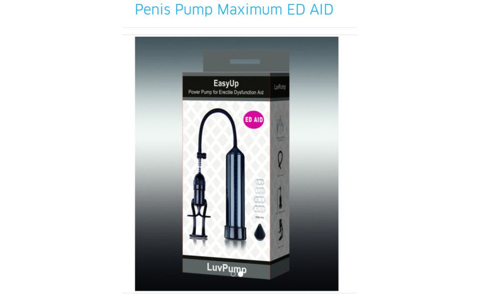 LuvPump Maximum ED Aid Penis Vacuum Pump for Erectile Dysfunction
