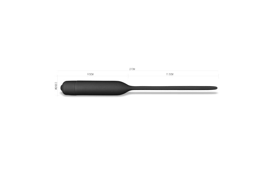 Silicone Vibrating Urethral Dilator 10-Speed Sounding Rod